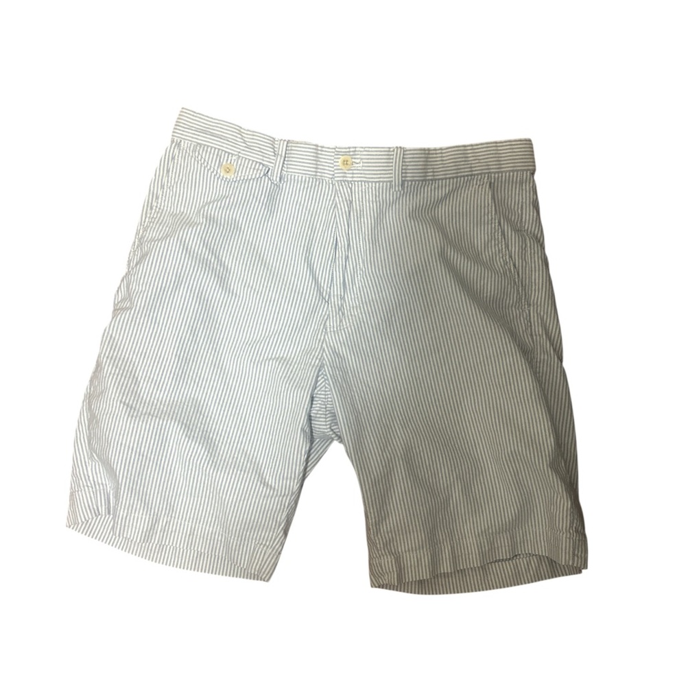 Ralph Lauren Polo Golf Striped Shorts 32 Blue White Cotton Preppy Classic - Picture 2 of 9